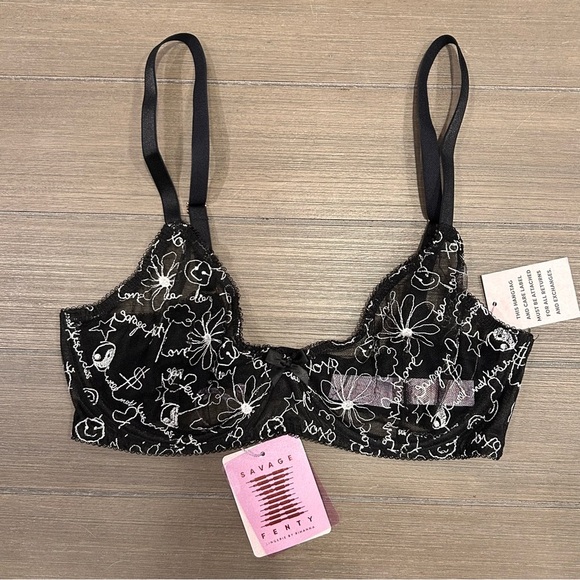 NWT! Savage x Fenty Dear Diary Bra - Picture 1 of 9